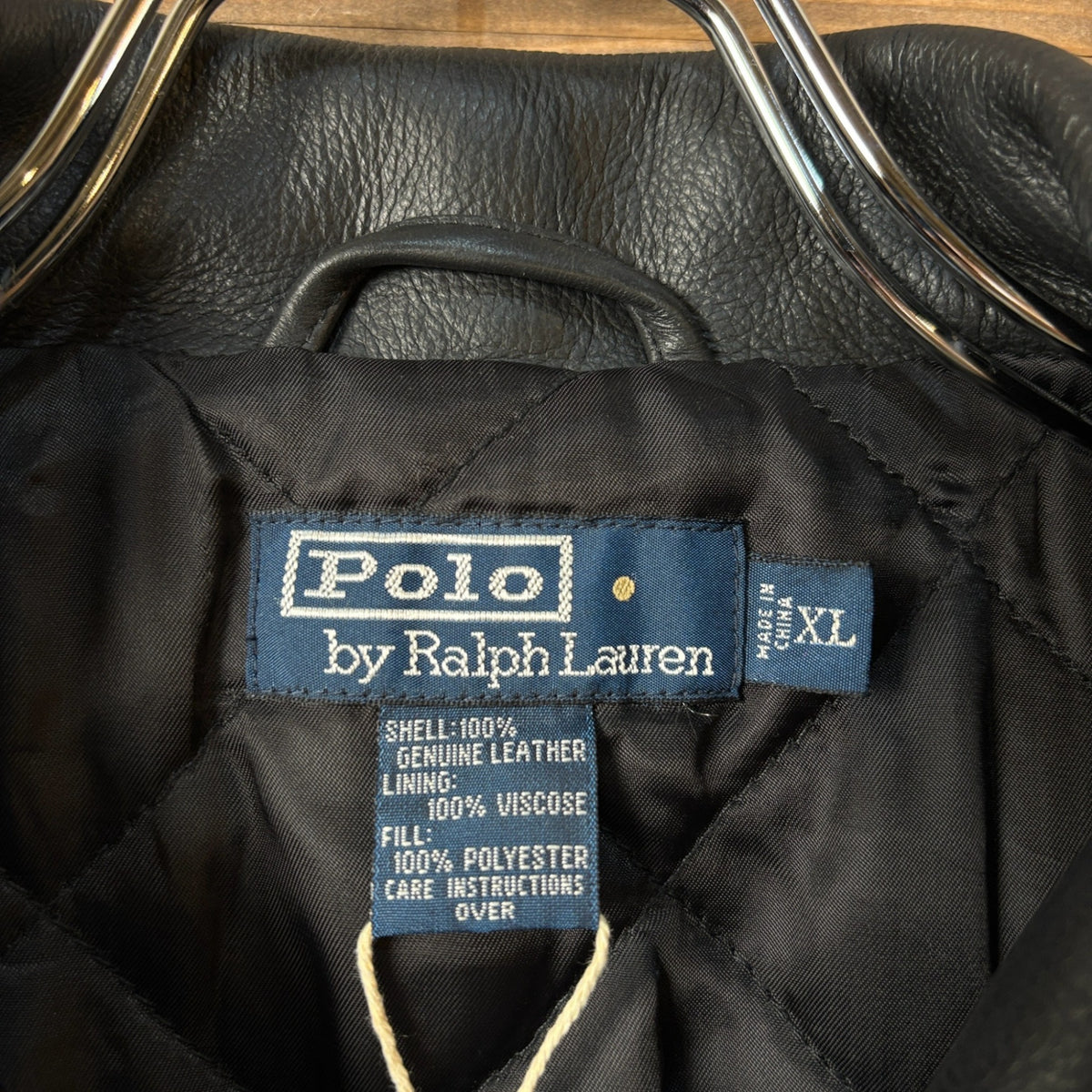 1990s~2000s Polo Ralph Lauren "Black" Leather Car Coat