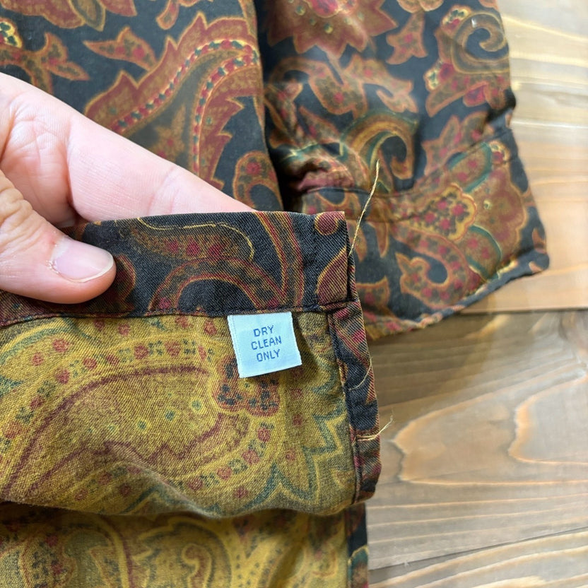 1980s Polo Ralph Lauren "Paisley" Rayon Open Collar Shirt