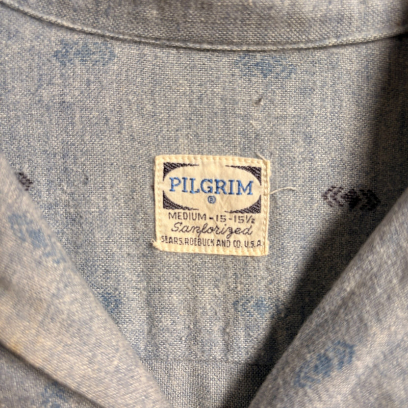 1960s Pilgrim "All-Over Pattern" Printed Flannel Shirt