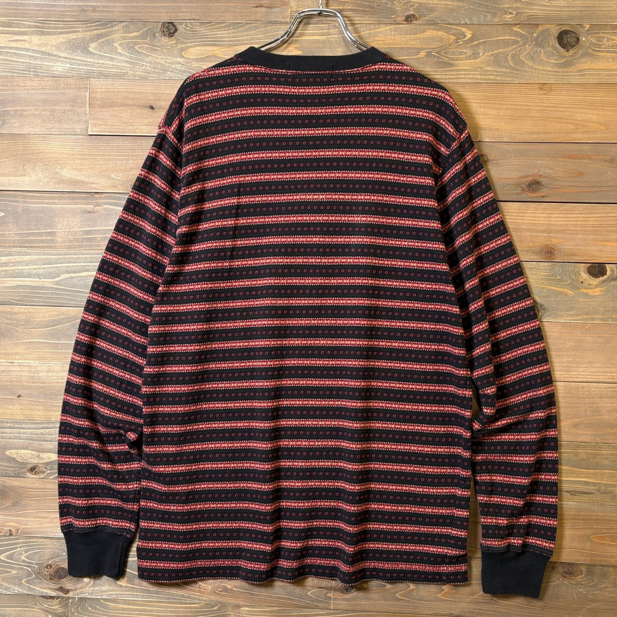 1990s Polo Ralph Lauren "Native Pattern" Henry Neck L/S TEE