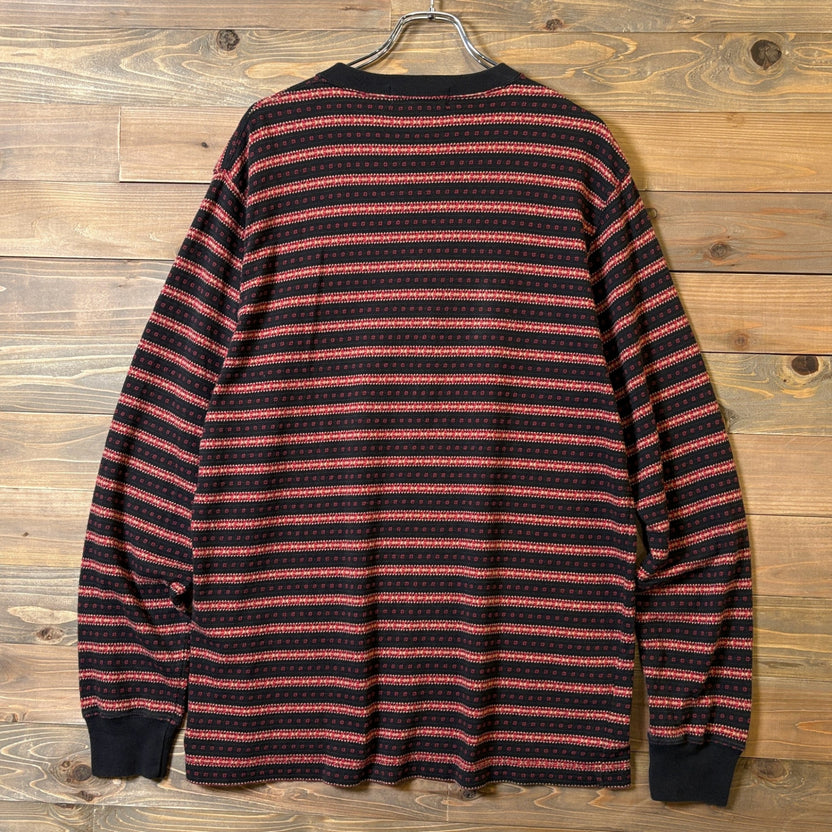 1990s Polo Ralph Lauren "Native Pattern" Henry Neck L/S TEE