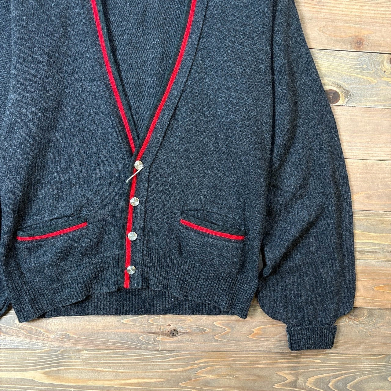1960s McGREGOR "Piping" Wool Cardigan
