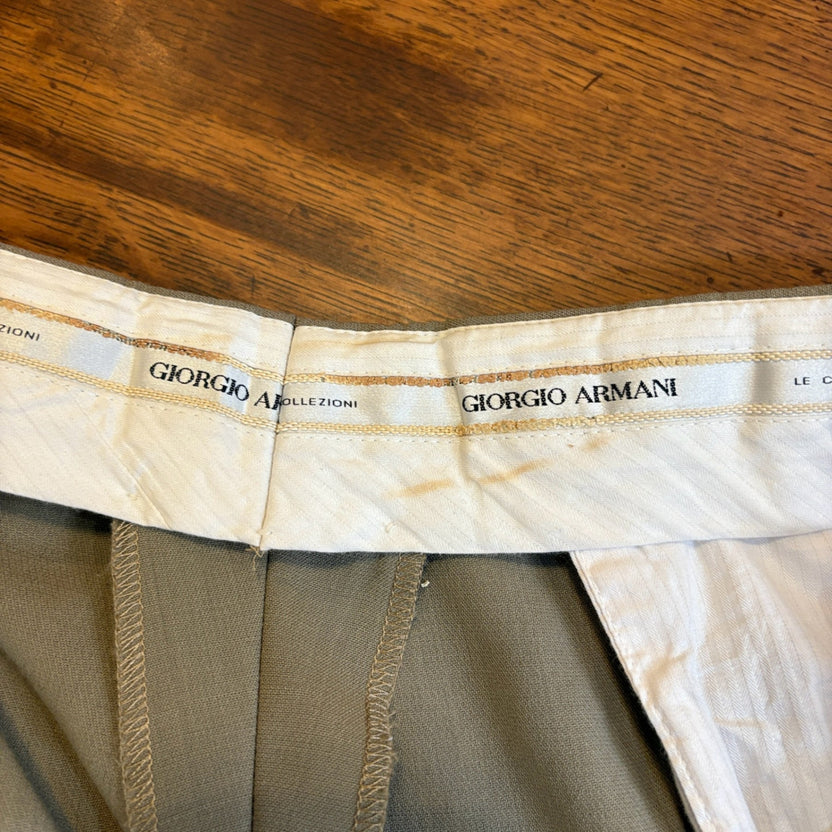 1990s Giorgio Armani "Tuck" Wool Trousers