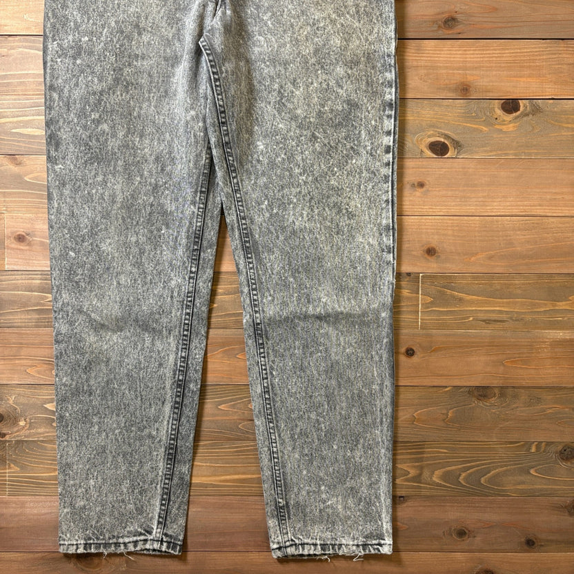 1990s Britannia Black Made in USA Chemical Wash Denim Pants