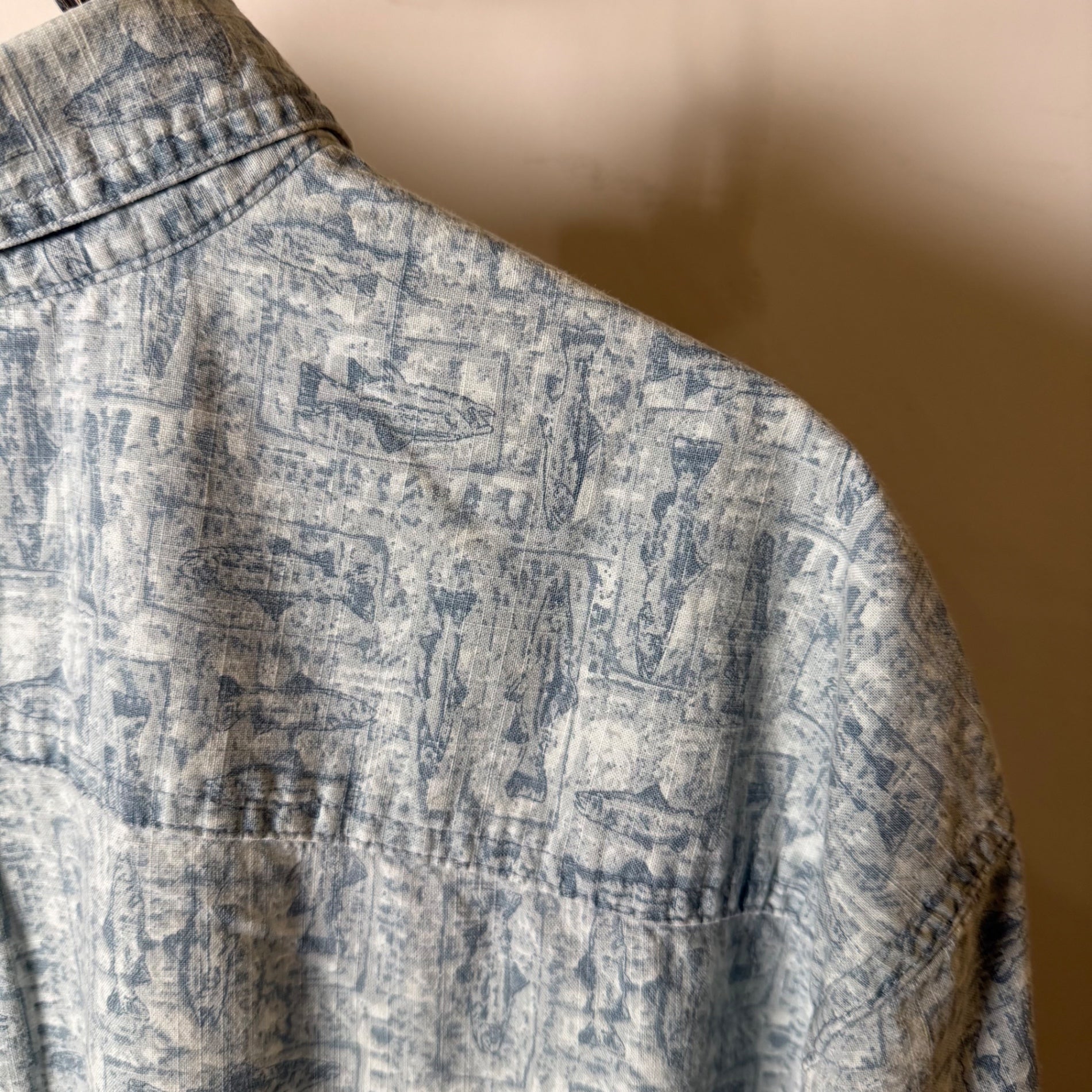 2000s St. John's Bay "Fish Pattern" S/S Shirt