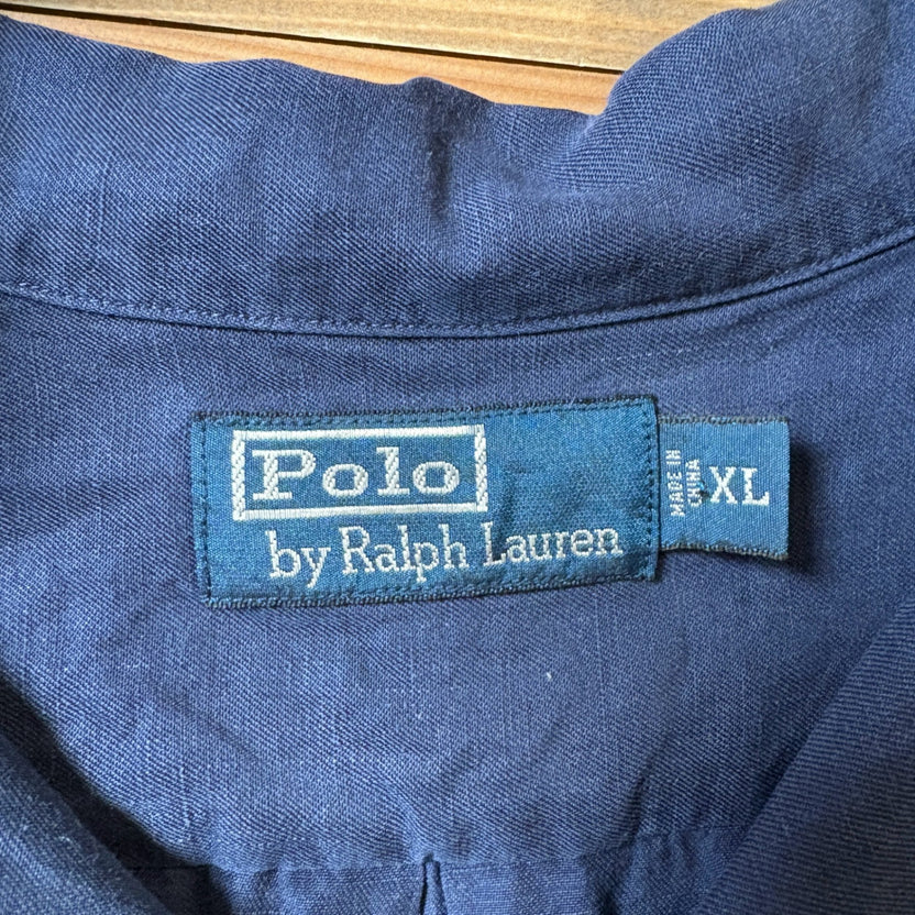 2000s Polo Ralph Lauren "Silk × Linen" Open Collar Shirt