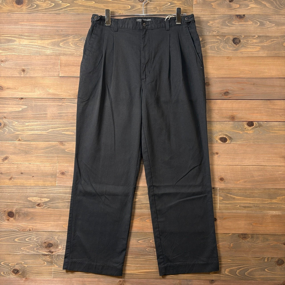1990s David Taylor Made in USA Black Two-Tuck Pants