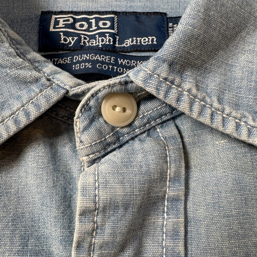 1990s~2000s Polo Ralph Lauren "Gachapoke" Vintage Dungaree Workshirt