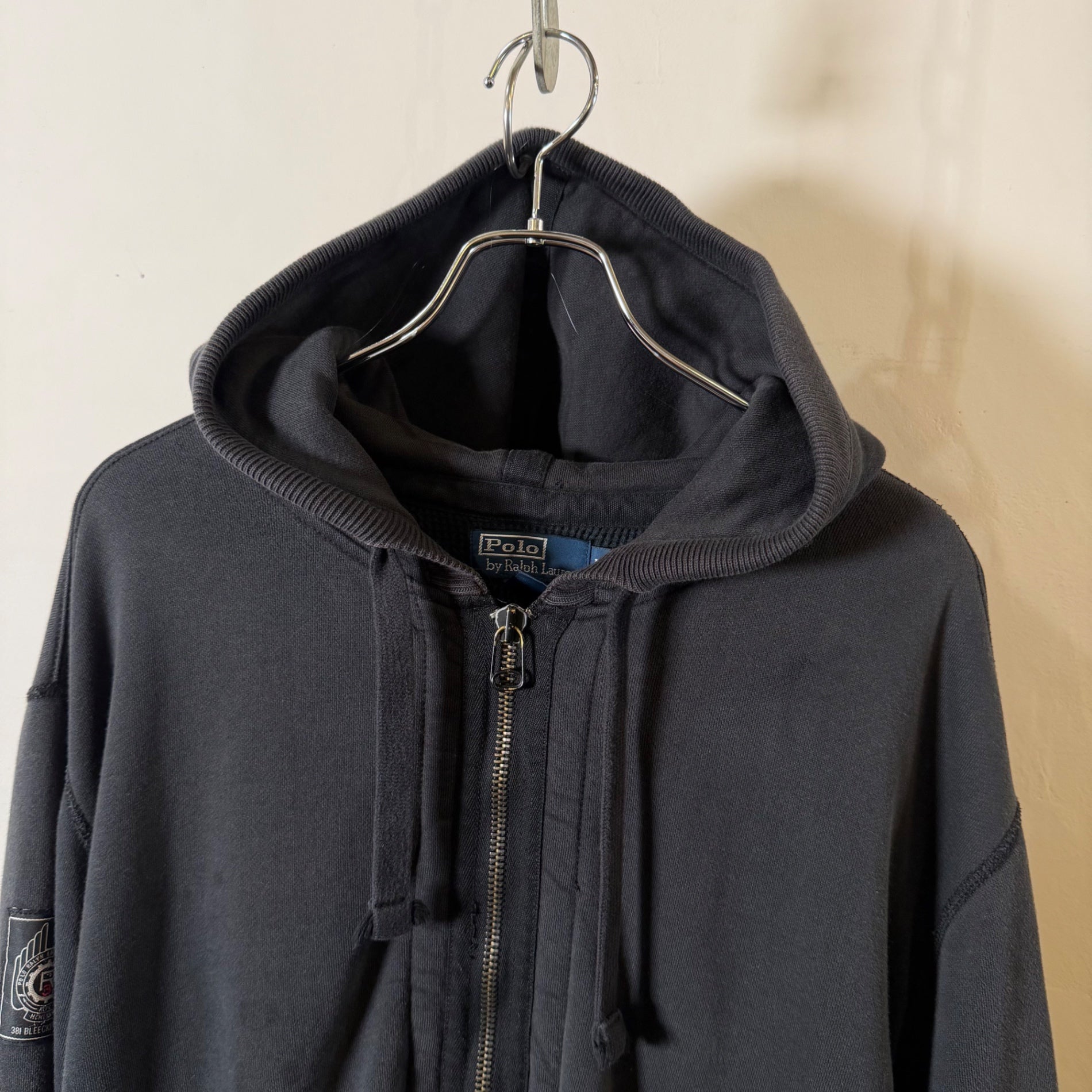 2000s Polo Ralph Lauren "BLACK" Double Face Zip-Up Hoodie