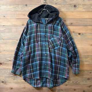 2000s OFF SHORE "Flannel Hoodie"