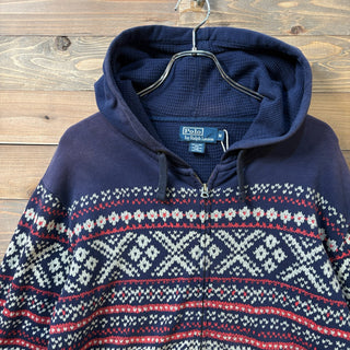 1990s Polo Ralph Lauren "Nordic” Thermal-Lined Hoodie