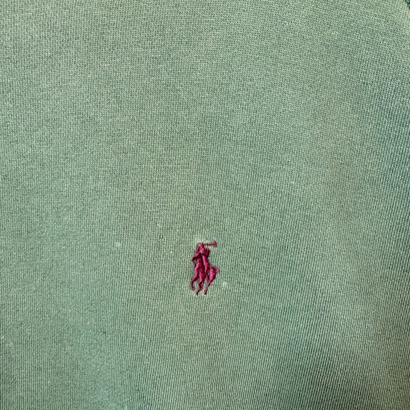 1990s Polo Ralph Lauren "Fade Green" Raglan Sleeve Sweatshirt