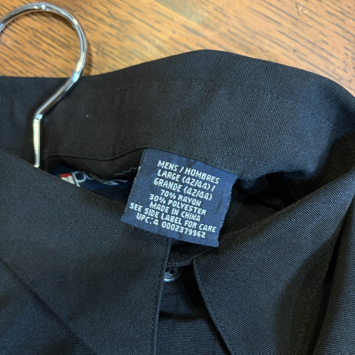 1990s Puritan "Black" Rayon Polyester L/S Shirt