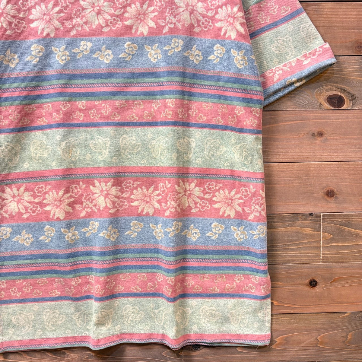 1990s BASIC EDITION "Floral Design" Knit T-Shirt