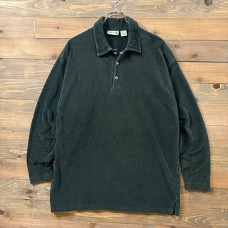 1990s~2000s Fieldmaster L/S Velour Polo Shirt