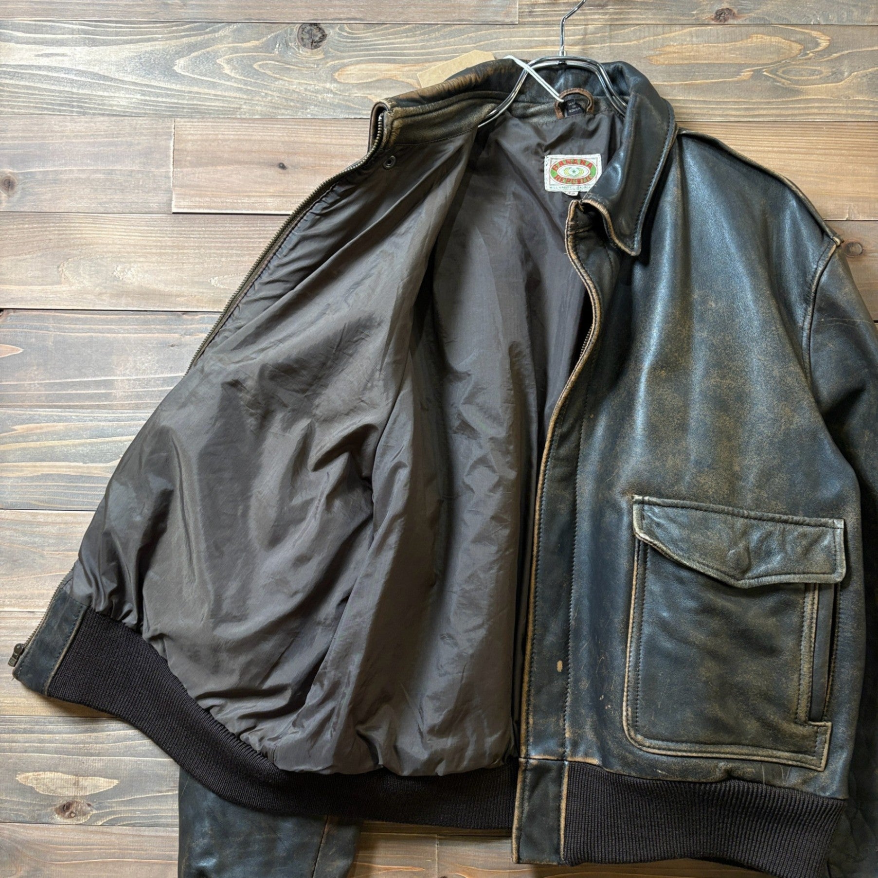 1980s Banana Republic "A-2 Type" Leather Jacket