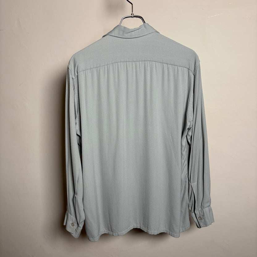 1940s TOWNCRAFT "SAX" Rayon Gabardine Shirt