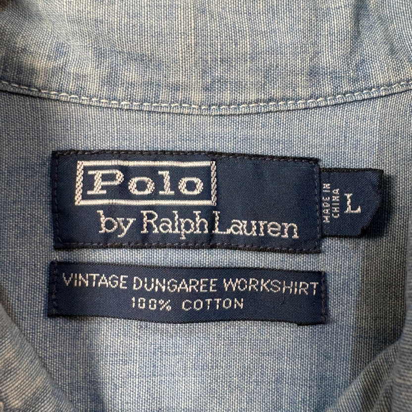 1990s~2000s Polo Ralph Lauren "Gachapoke" Vintage Dungaree Workshirt