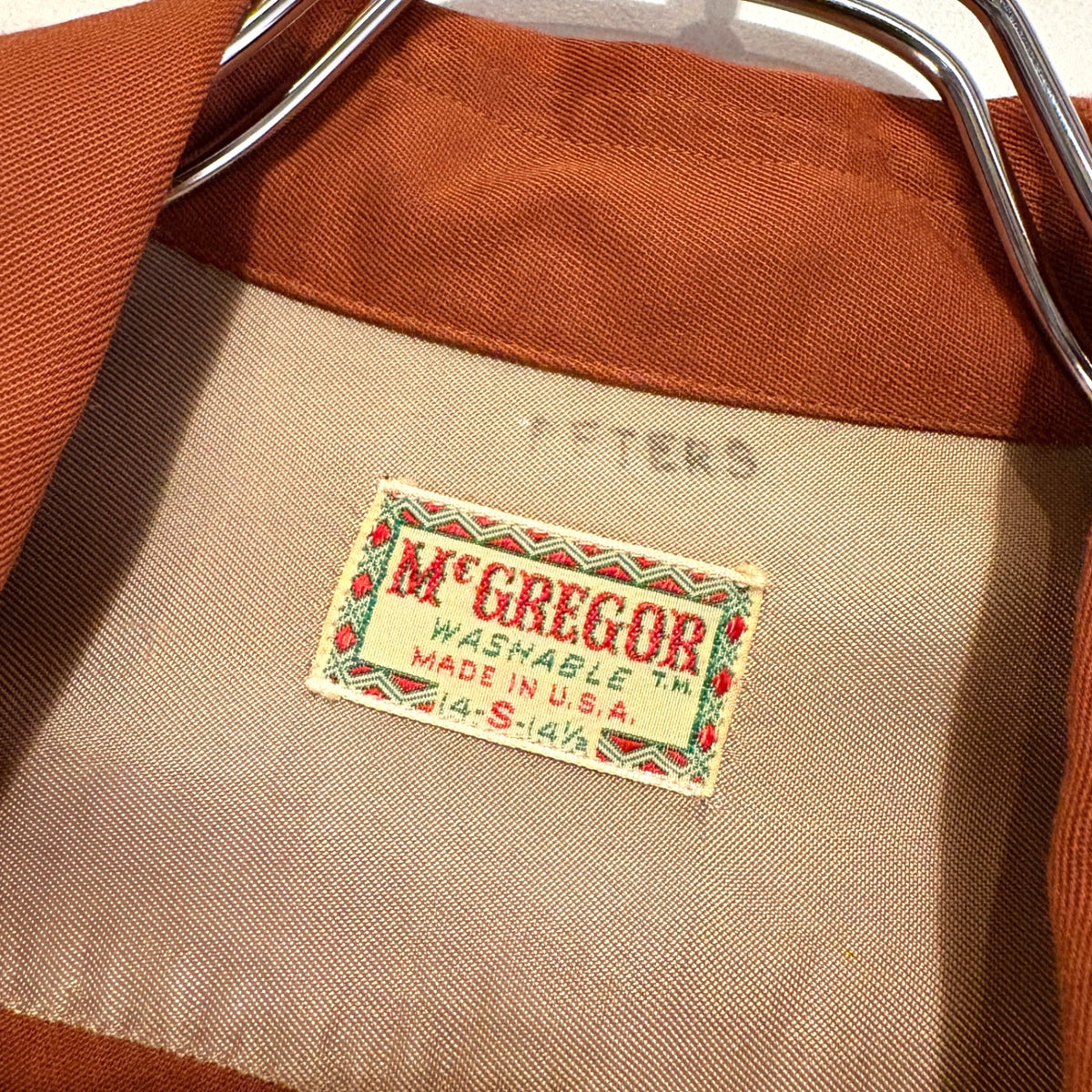 50s McGREGOR "Hand Stitch" Rayon Gabardine Shirt