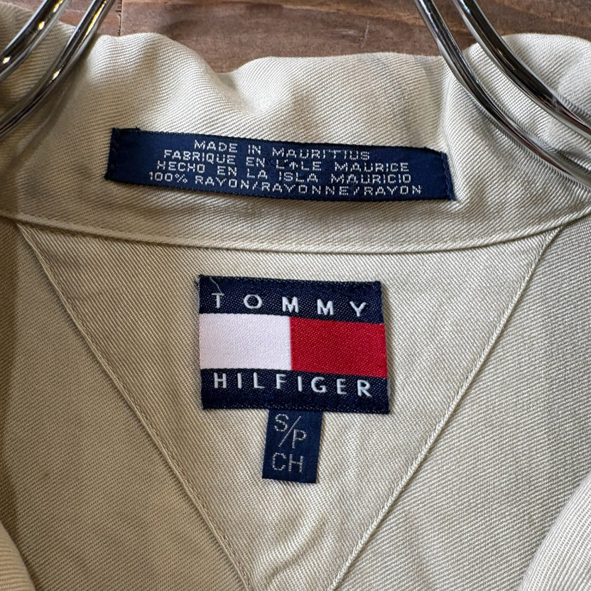 1990s TOMMY HILFIGER "Rayon" Open Collar Shirt