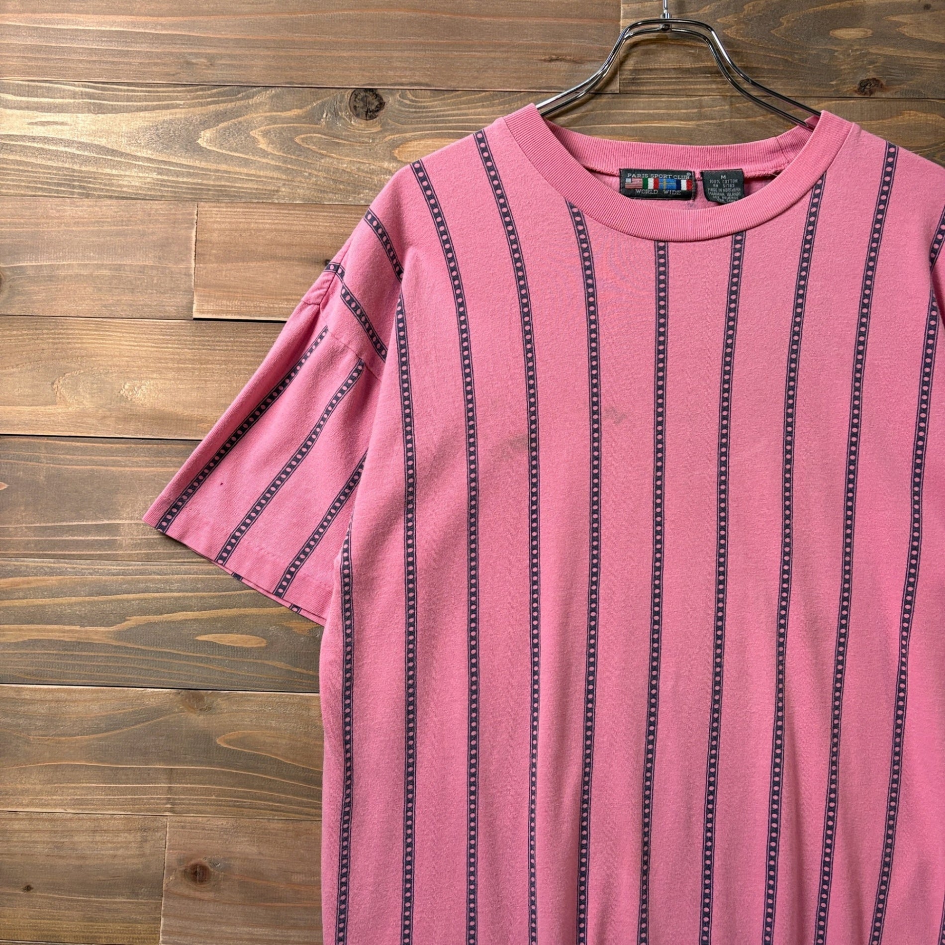 1990s PARIS SPORT CLUB "Stripe" S/S T-Shirt
