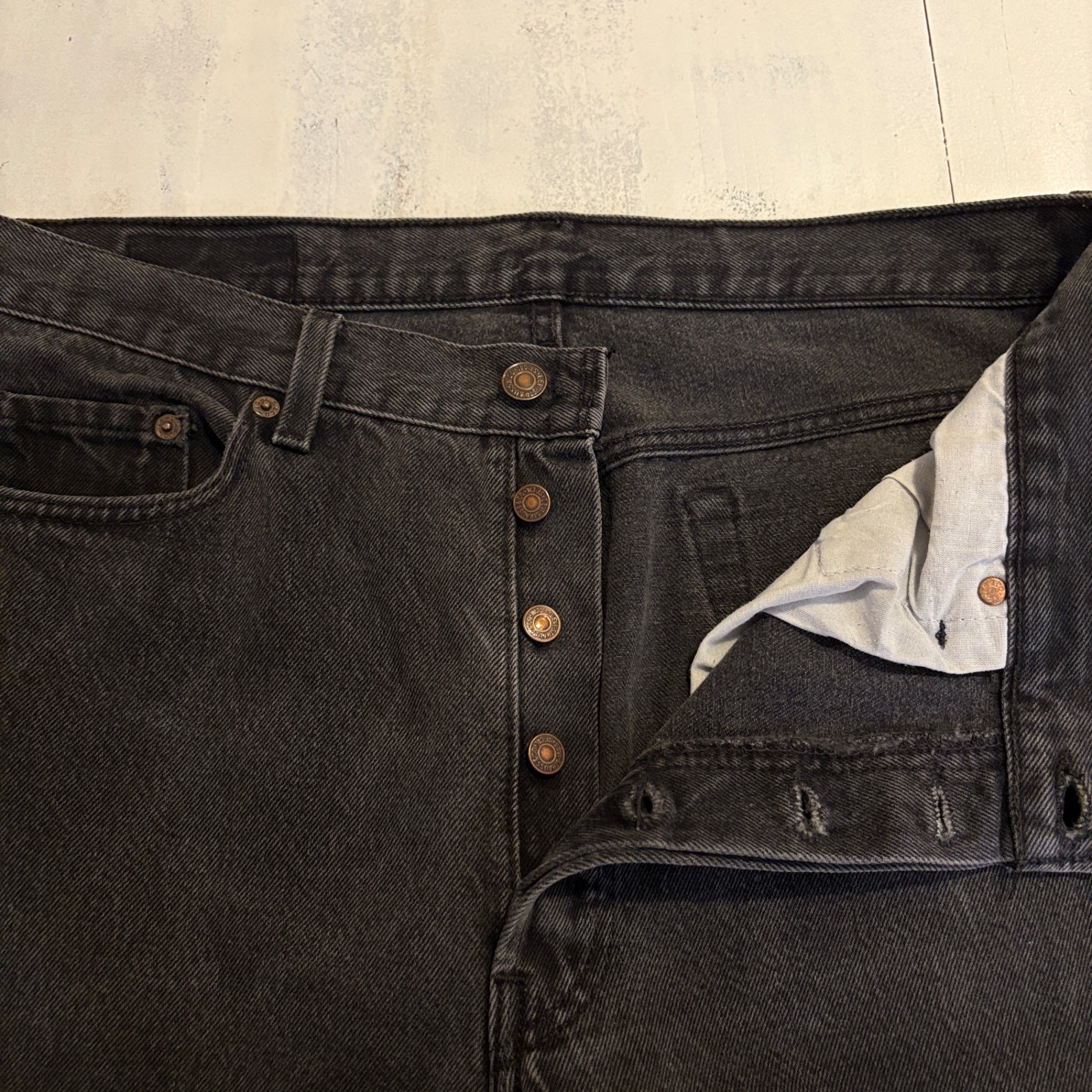 1990s Levi's 501 "Sulfur Black" Denim Pant