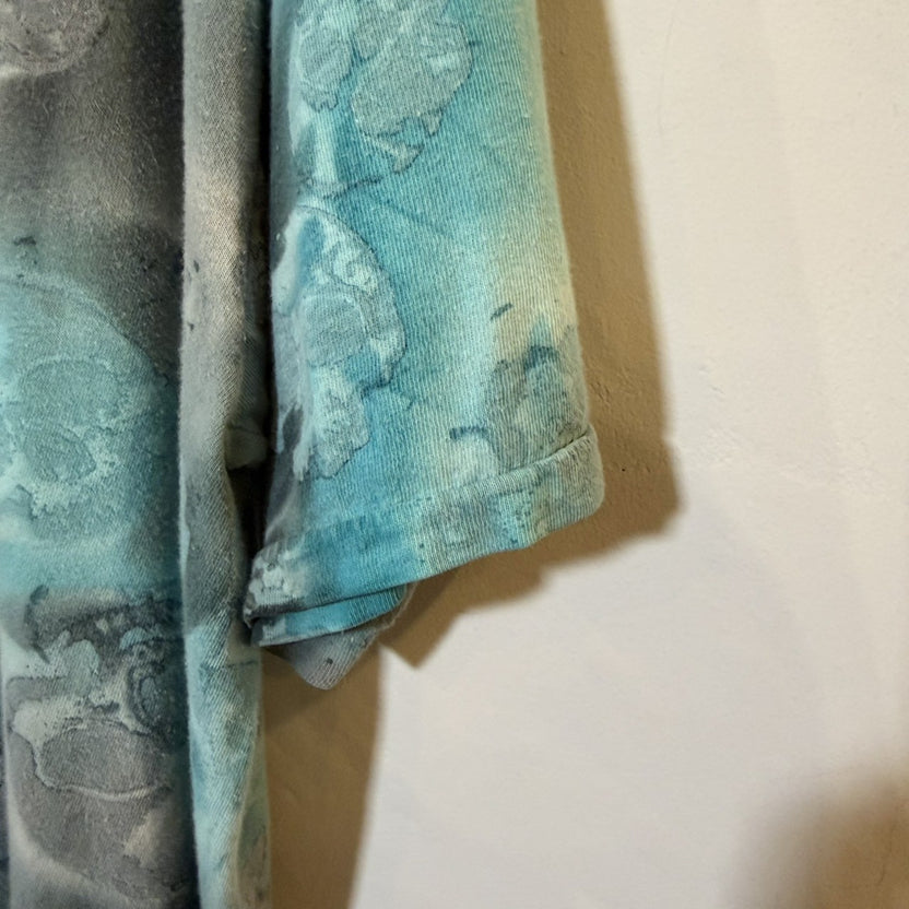 1990s "WEED SKULL" Smily Face Tie-Dye T-Shirt