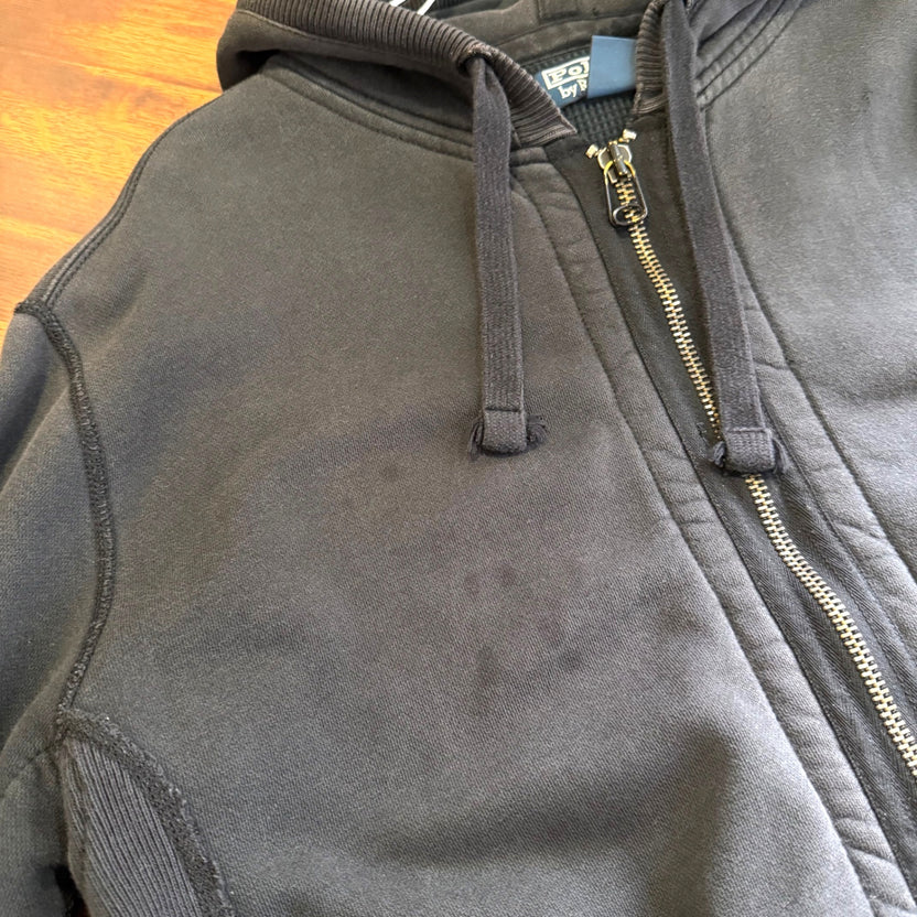 2000s Polo Ralph Lauren "BLACK" Double Face Zip-Up Hoodie
