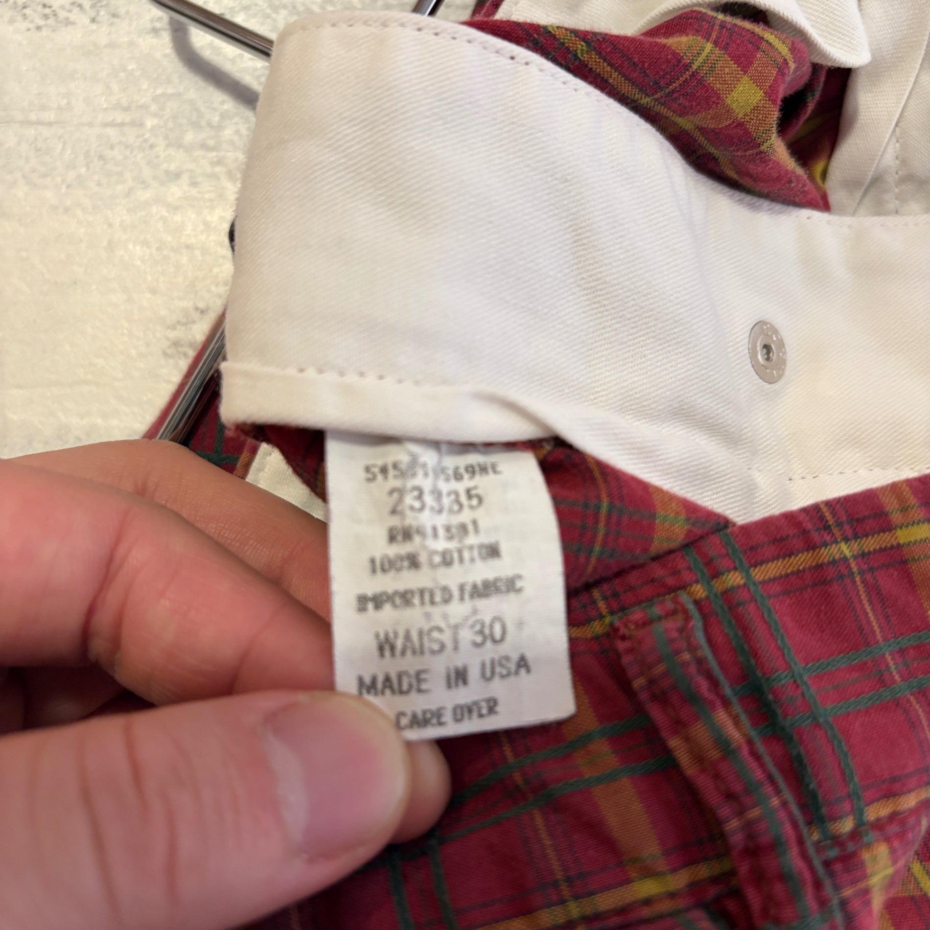 1990s RRL "Buckle Back" Plaid Short Pant