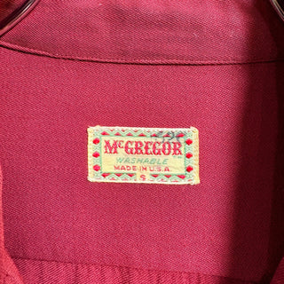 1950s McGregor "Burgundy" Rayon Gabardine Shirt