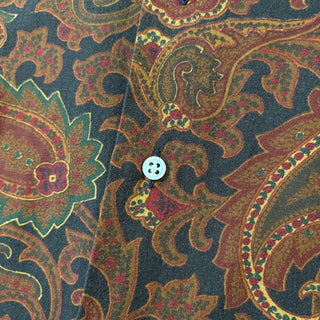 1980s Polo Ralph Lauren "Paisley" Rayon Open Collar Shirt
