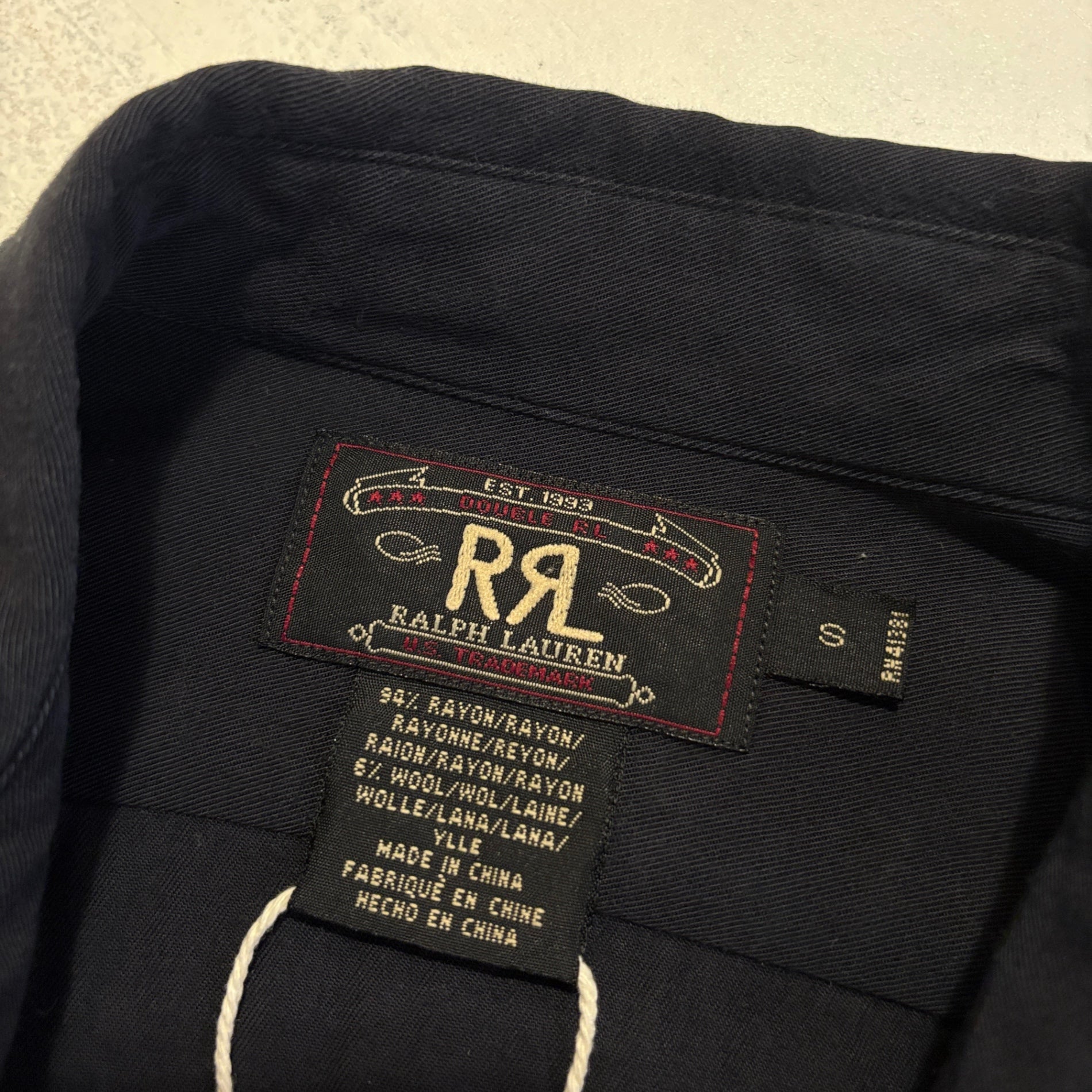 1990s RRL "RAYON" Black Western Shirt