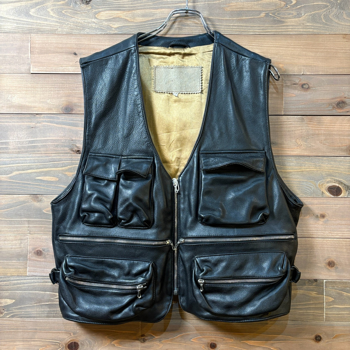1980s~1990s A.M.I. INTERNATIONAL "Multi Pocket" Leather Vest