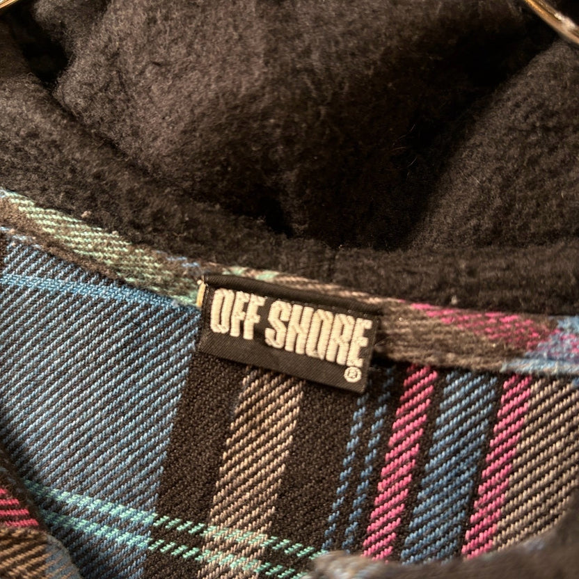 2000s OFF SHORE "Flannel Hoodie"
