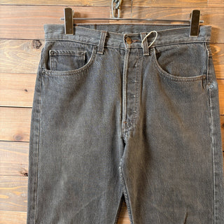 1980s Levi's 501-0658 "Yarn-Dyed" Black Denim Pants