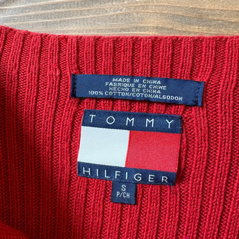 1990s “Tommy Hilfiger” Rib Knit Cotton Sweater