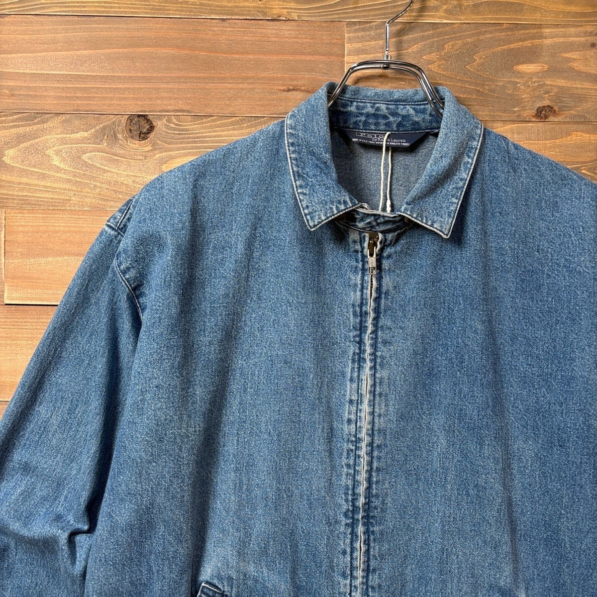 1980s Polo Ralph Lauren "No Pony" Denim Drizzler Jacket