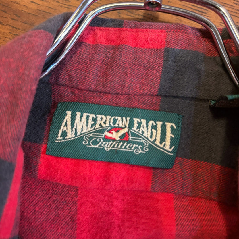 1990s American Eagle Buffalo Check Flannel Shirt