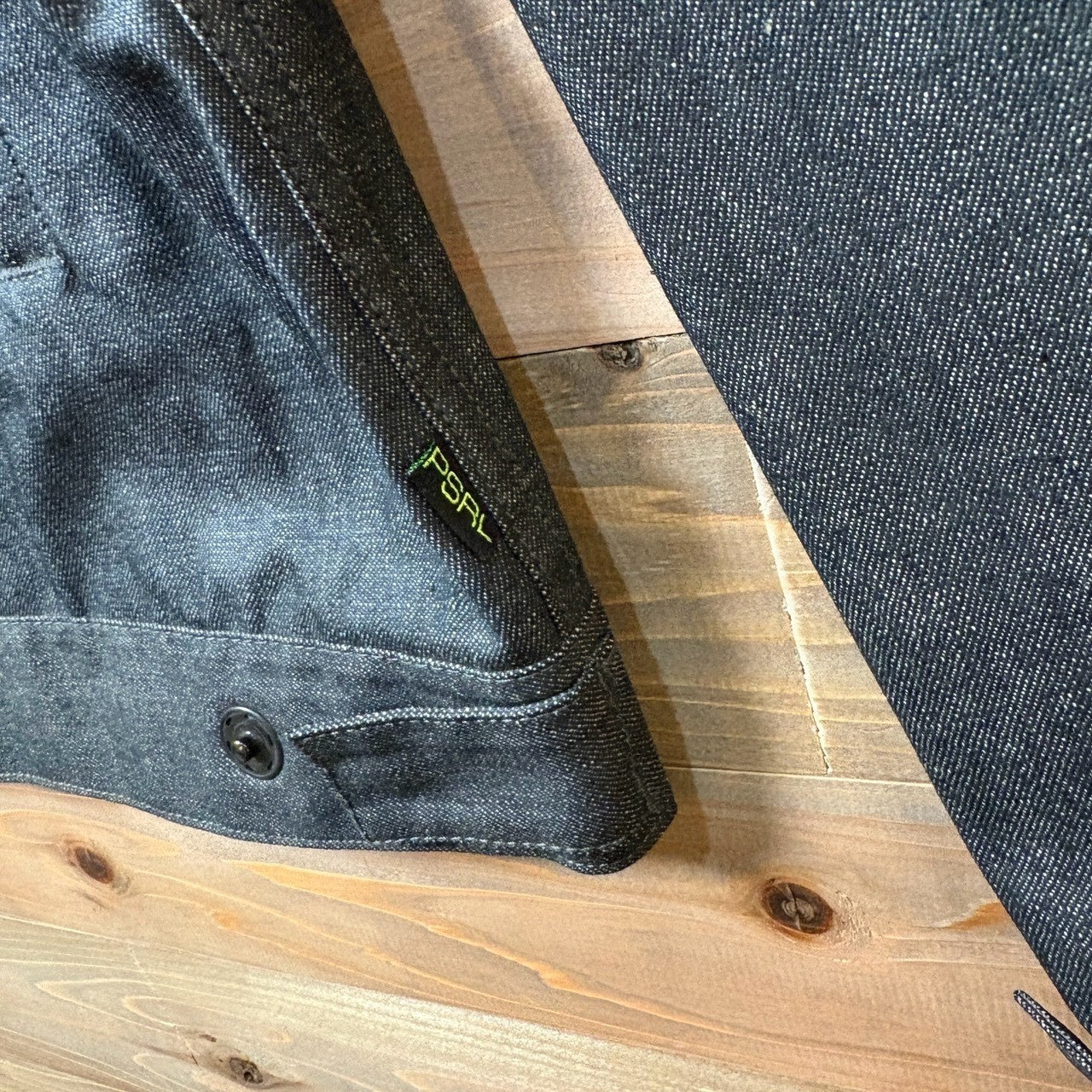 1990s Polo Sport "Black" Processed Denim Jacket