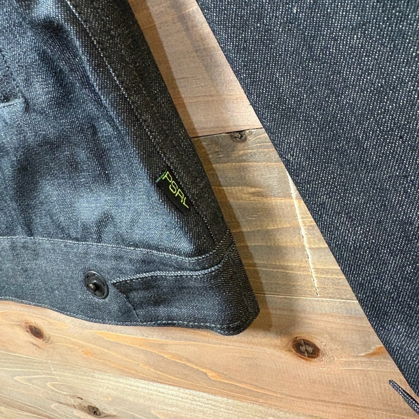 1990s Polo Sport "Black" Processed Denim Jacket