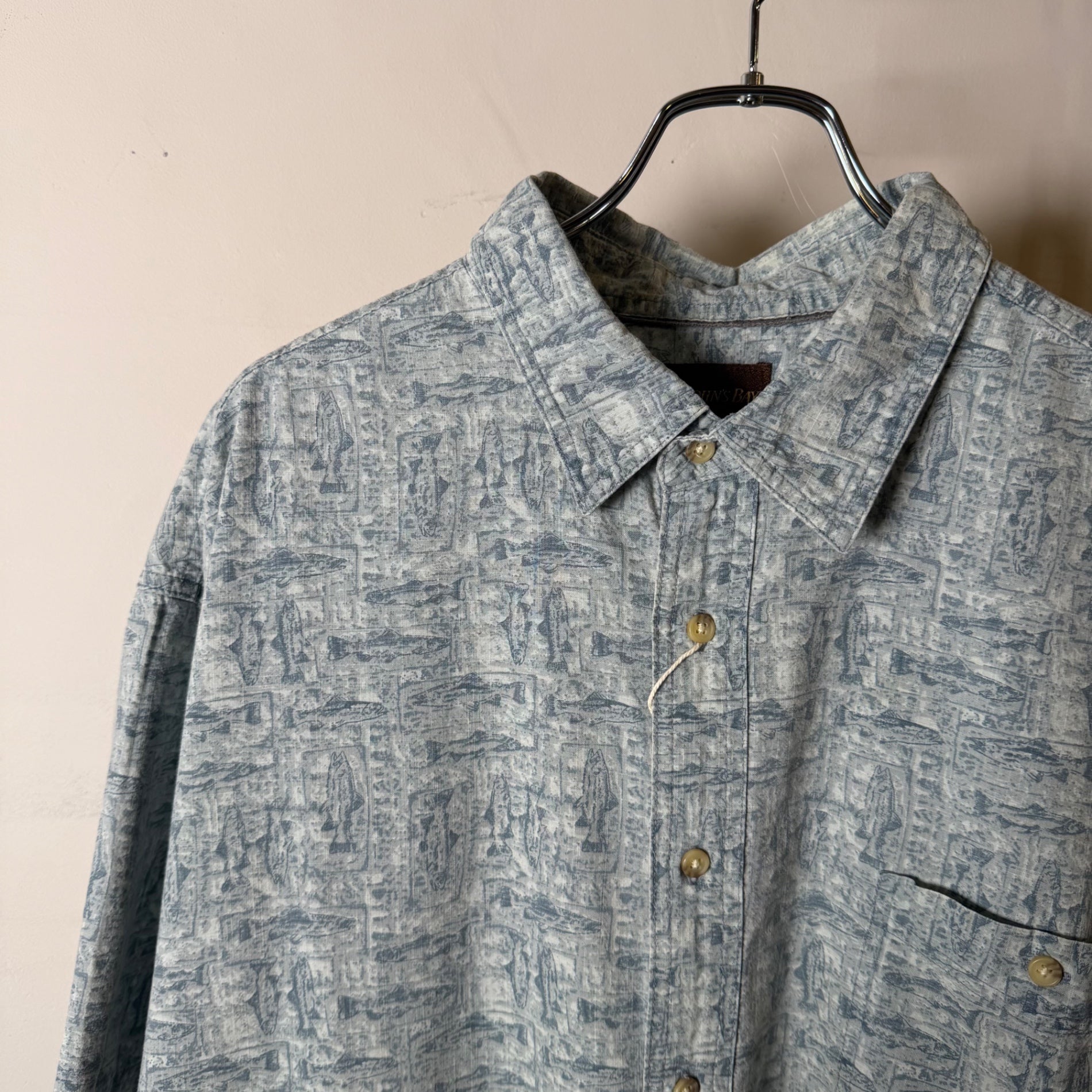 2000s St. John's Bay "Fish Pattern" S/S Shirt