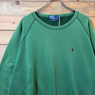 1990s Polo Ralph Lauren "Fade Green" Raglan Sleeve Sweatshirt