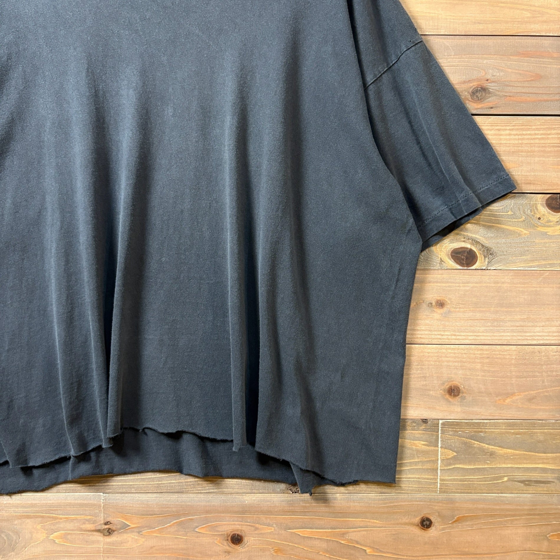 1990s Oneita Cut-Off Black T-Shirt Made in USA