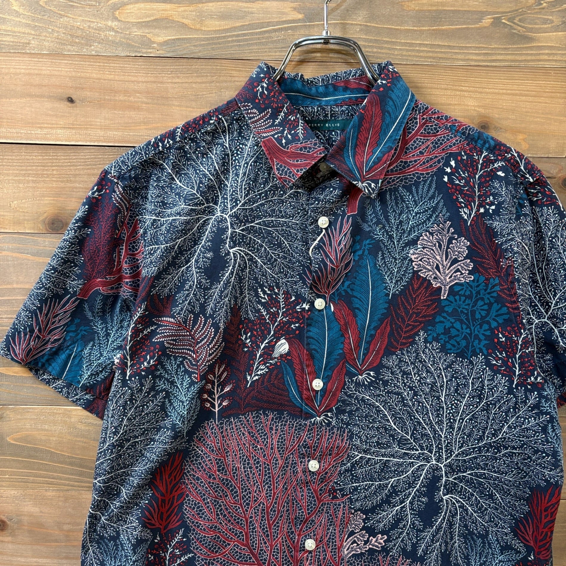 PERRY ELLIS All-over Pattern S/S Shirt