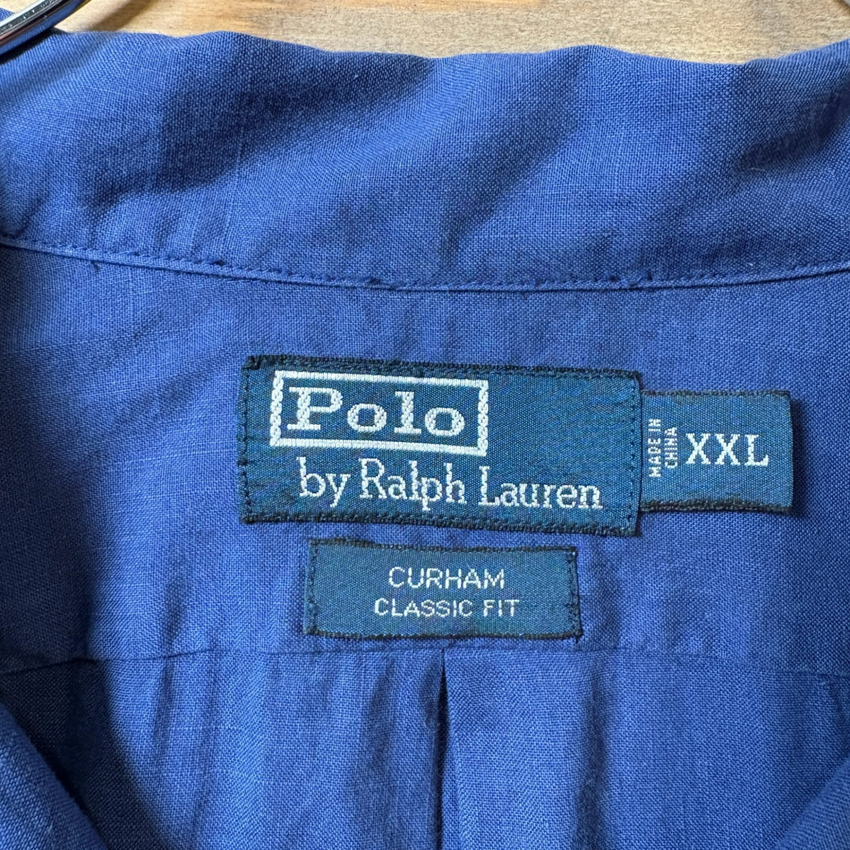 2000s Polo Ralph Lauren "LINEN × COTTON" Open Collar Shirt