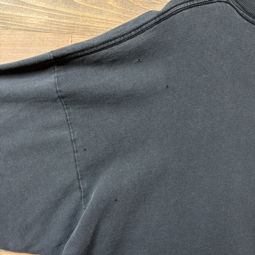 1990s Oneita Cut-Off Black T-Shirt Made in USA