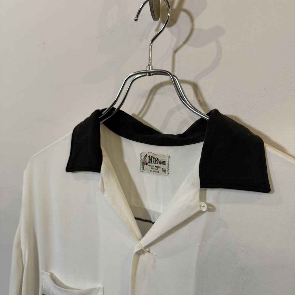 1960s Hilton "BLACK×WHITE" Bowling Shirt