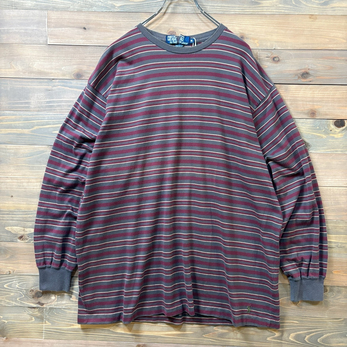 1990s Ralph Lauren "Made in USA" Stripe L/S T-Shirt