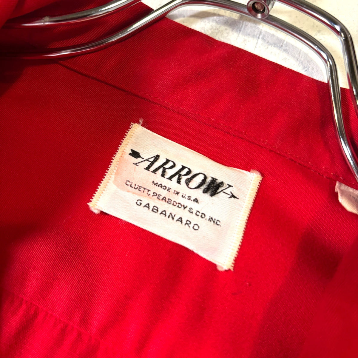 1960s ARROW "GABANARO" Rayon Gabardine Shirt