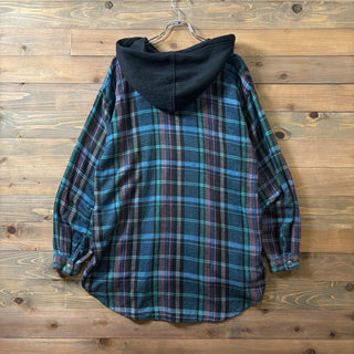 2000s OFF SHORE "Flannel Hoodie"